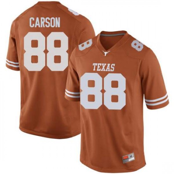 Men University of Texas #88 Daniel Carson Replica Official Jersey Orange